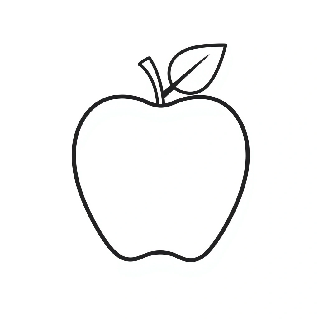 Szablon papierowego jabłka do wycięcia - Szablony - Dzień Jabłka