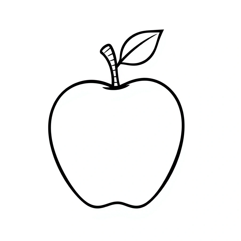Szablon papierowego jabłka do wycięcia - Szablony - Dzień Jabłka