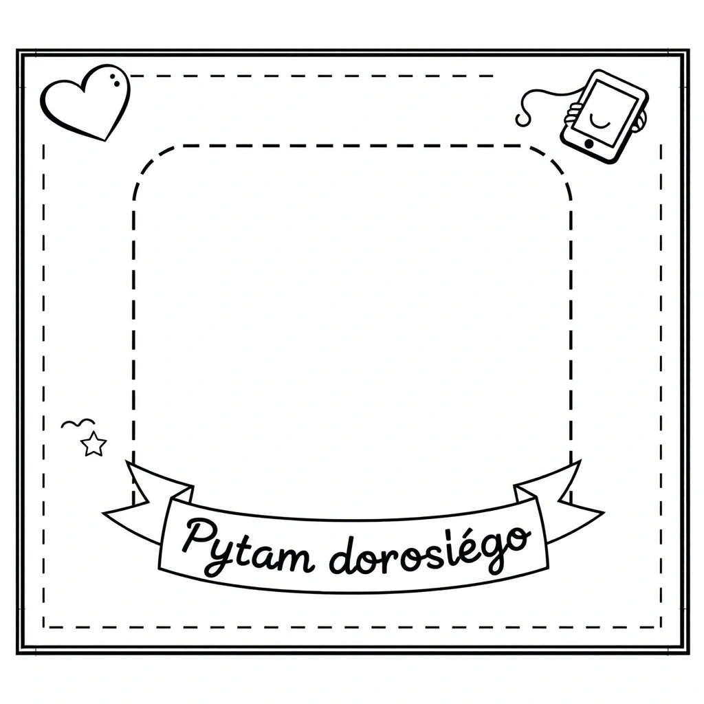 Szablon ramki do wycięcia (A4) - Szablony - Dzień Bezpiecznego Internetu