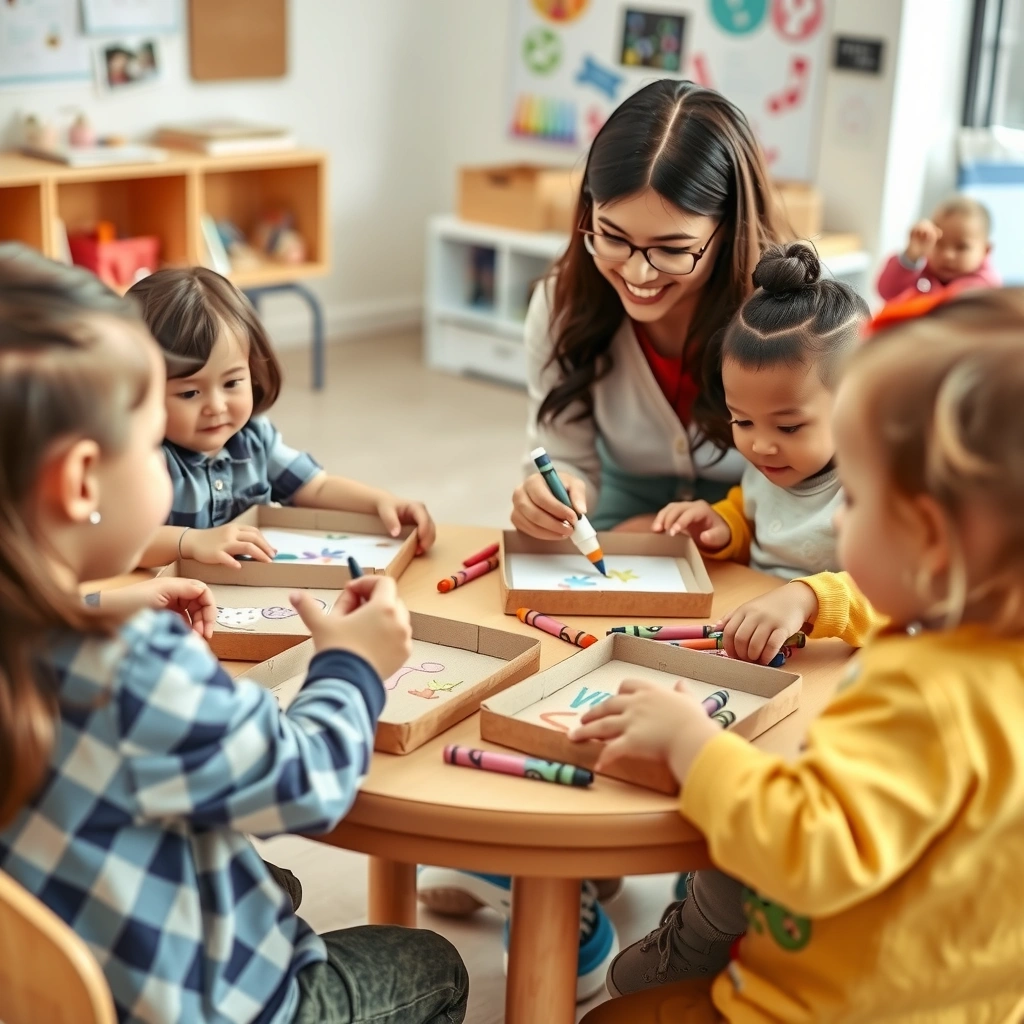 Zdjęcie referencyjne — dzieci dekorują ramki - Materiały - Dzień Bezpiecznego Internetu