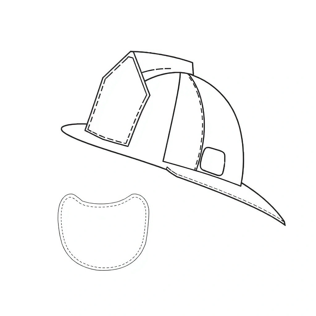 Szablon: Papierowy hełm - Szablony - Dzień Strażaka