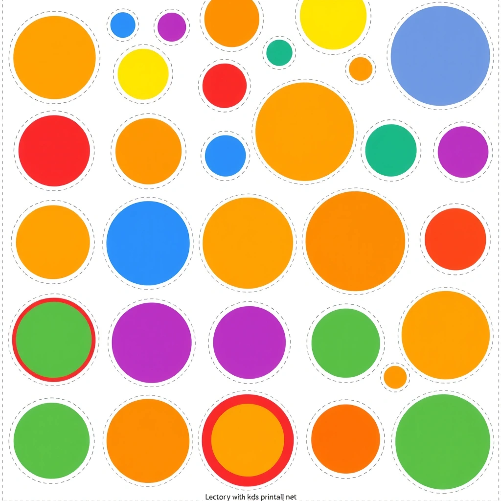 Arkusz naklejek — duże kropki - Szablony - Dzień Kropki