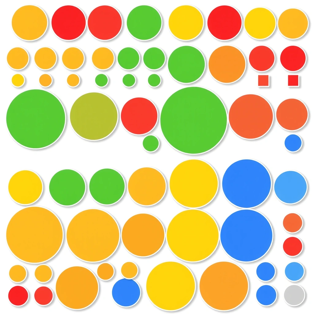 Arkusz naklejek - kolorowe kółeczka - Szablony - Dzień Latarni Morskich