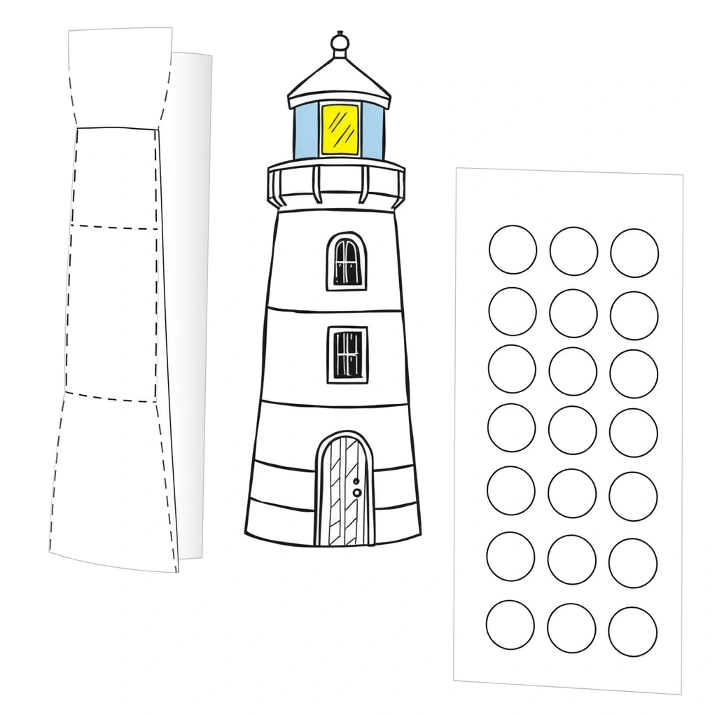 Szablon do dekorowania rolki - Szablony - Dzień Latarni Morskich