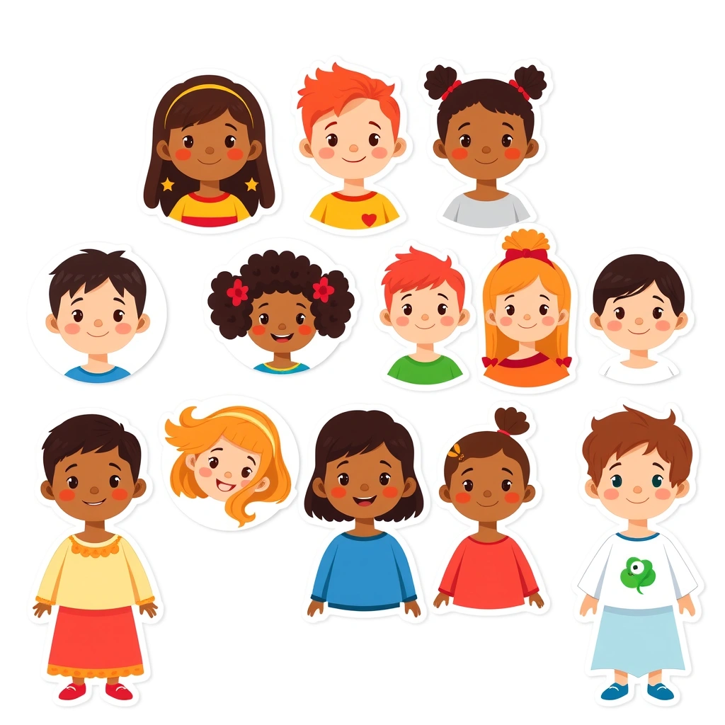 Ilustracje dzieci z różnych krajów - Materiały - Międzynarodowy Dzień Przyjaźni