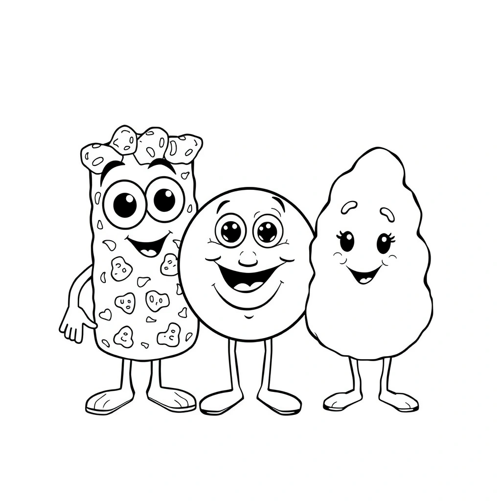 Kolorowanka: Wesołe płatki - Kolorowanki - Dzień Płatków Śniadaniowych