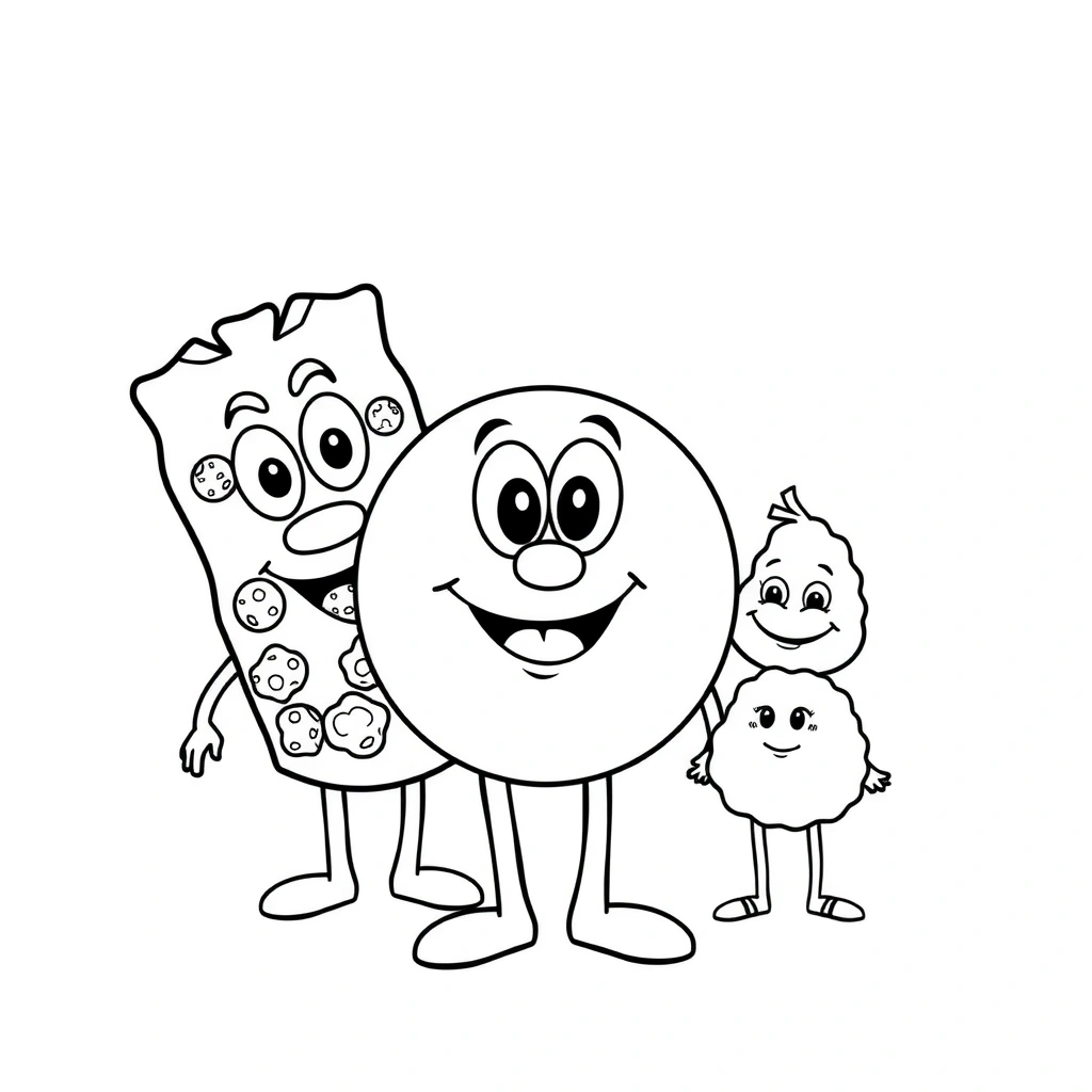 Kolorowanka: Wesołe płatki - Kolorowanki - Dzień Płatków Śniadaniowych