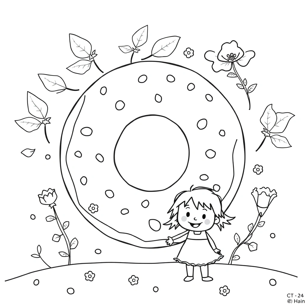 Arkusz kolorowanki — Eko-pączek - Kolorowanki - Tłusty Czwartek