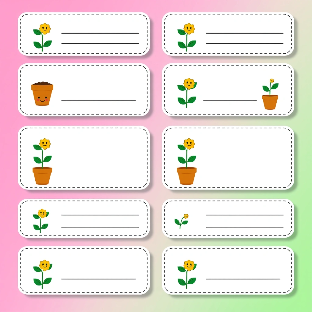 Etykiety na doniczki — szablon do podpisania - Szablony - Dzień Unii Europejskiej