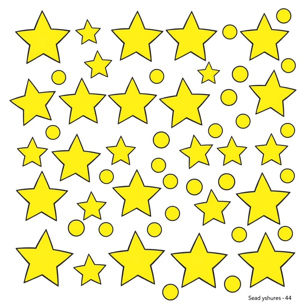 Szablon gwiazdek i kółeczek do wycięcia - Szablony - Dzień Unii Europejskiej