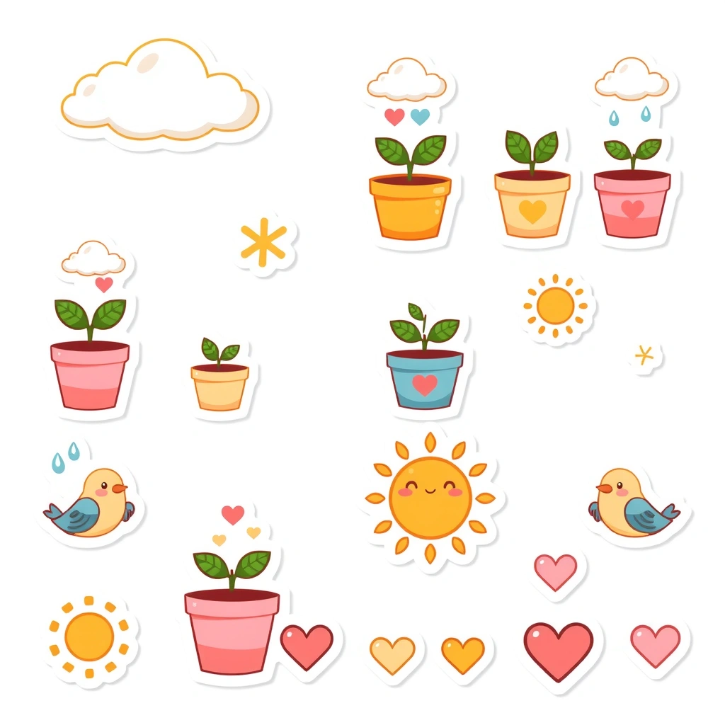 Arkusz naklejek / dekoracji do wycięcia - Szablony - Dzień Marzyciela