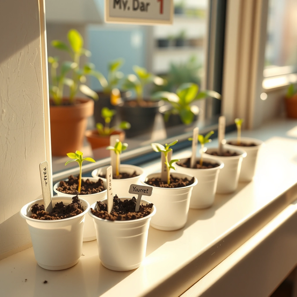 Zdjęcie referencyjne — Parapet z sadzonkami - Materiały - Dzień Marzyciela