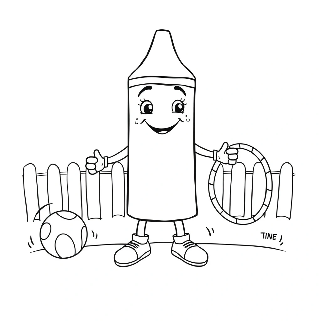 Kolorowanka — Duża kredka i przyjaciele - Kolorowanki - Dzień Kredki