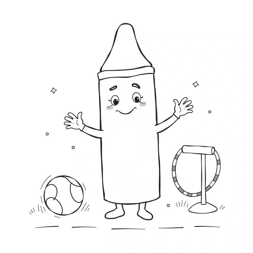 Kolorowanka — Duża kredka i przyjaciele - Kolorowanki - Dzień Kredki