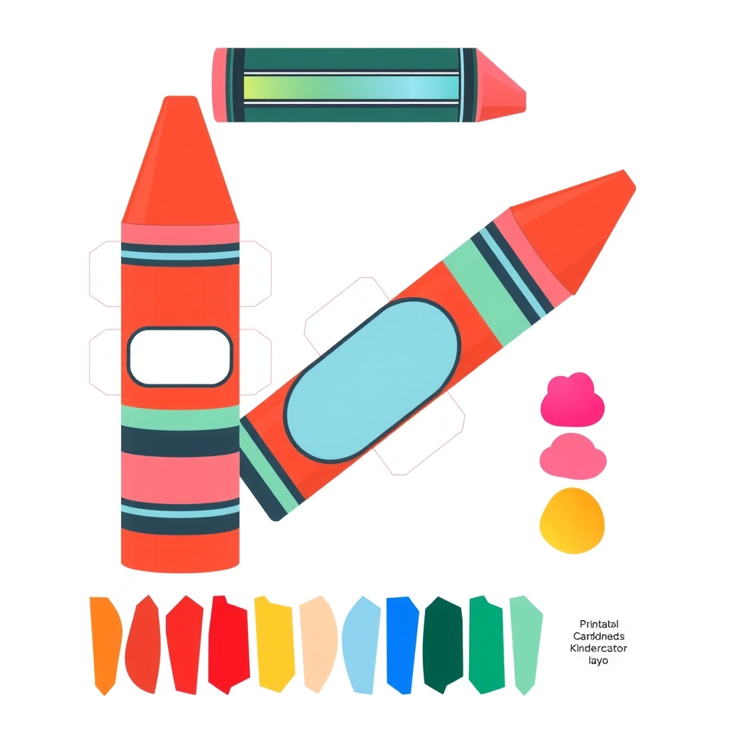 Szablony dużych kartonowych kredek - Szablony - Dzień Kredki