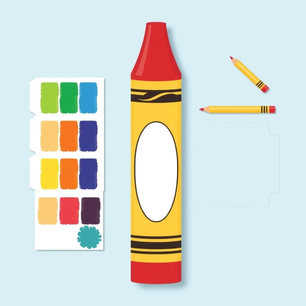 Szablony dużych kartonowych kredek - Szablony - Dzień Kredki