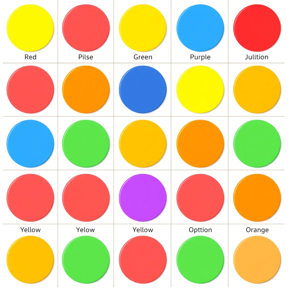 Znaczniki kolorów na podłogę - Szablony - Dzień Kredki