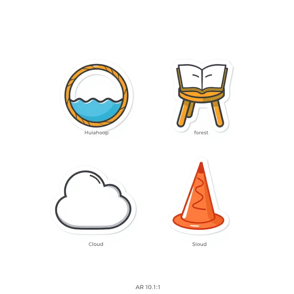 Ikony stacji toru przeszkód - Szablony - Dzień Książki