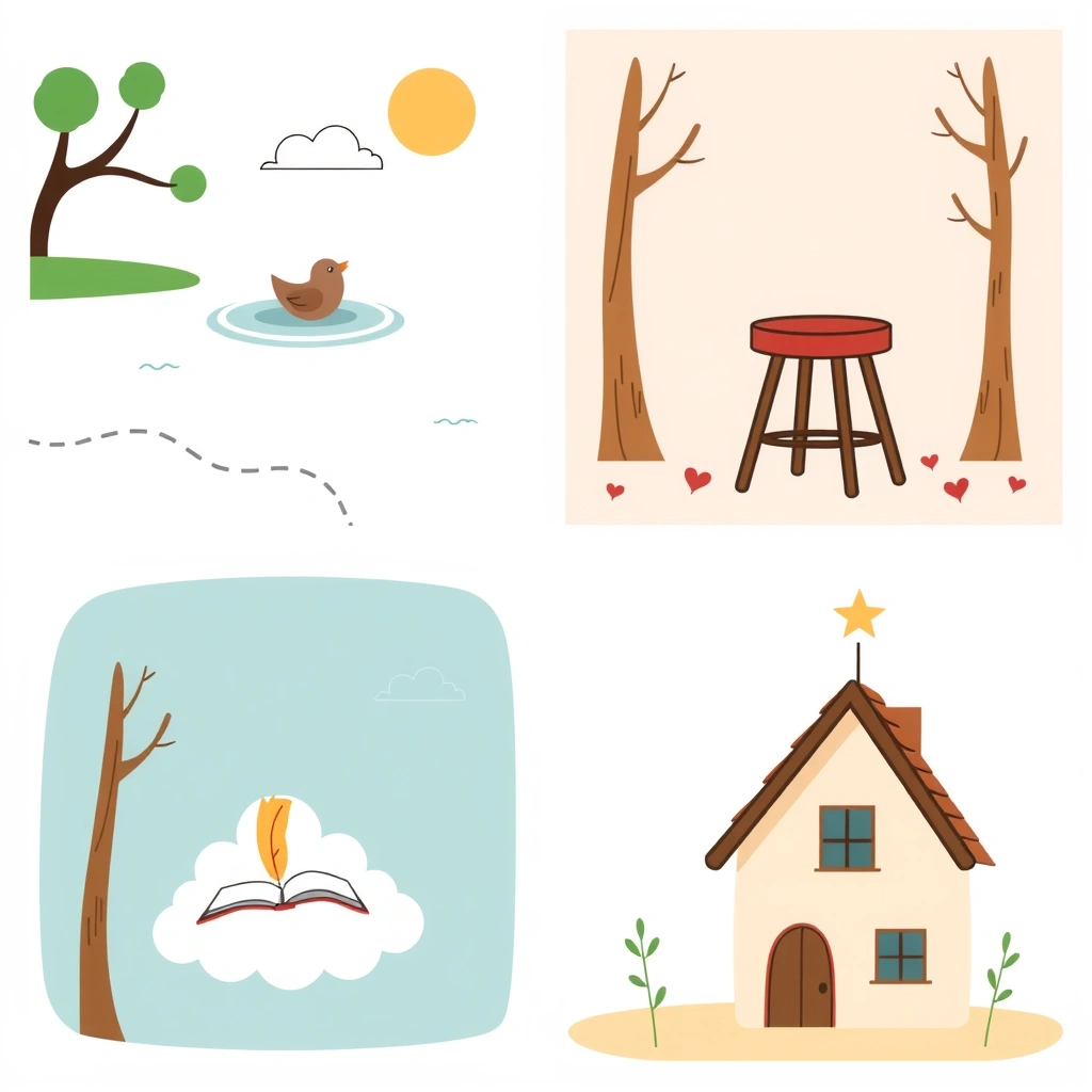 Plansze z ilustracjami (zestaw 4) - Szablony - Dzień Książki