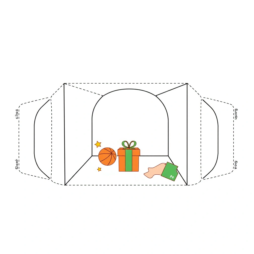 Szablon tunelu kartonowego — wytnij i złoż - Szablony - Dzień Dziecka