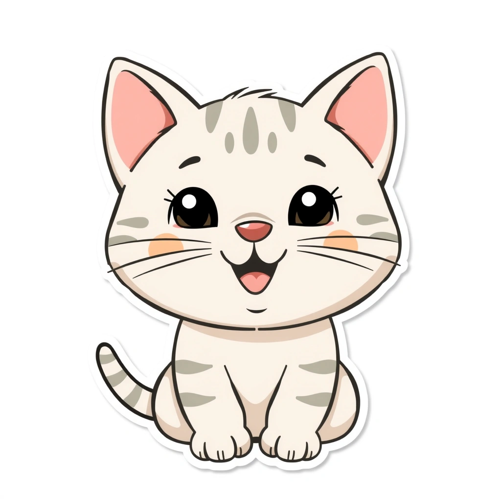 Kot — duży obrazek do wycięcia - Szablony - Dzień Zwierząt