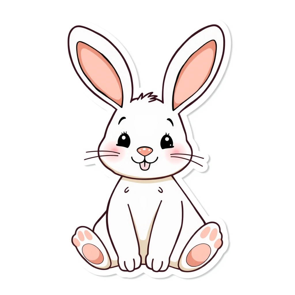 Królik — duży obrazek do wycięcia - Szablony - Dzień Zwierząt