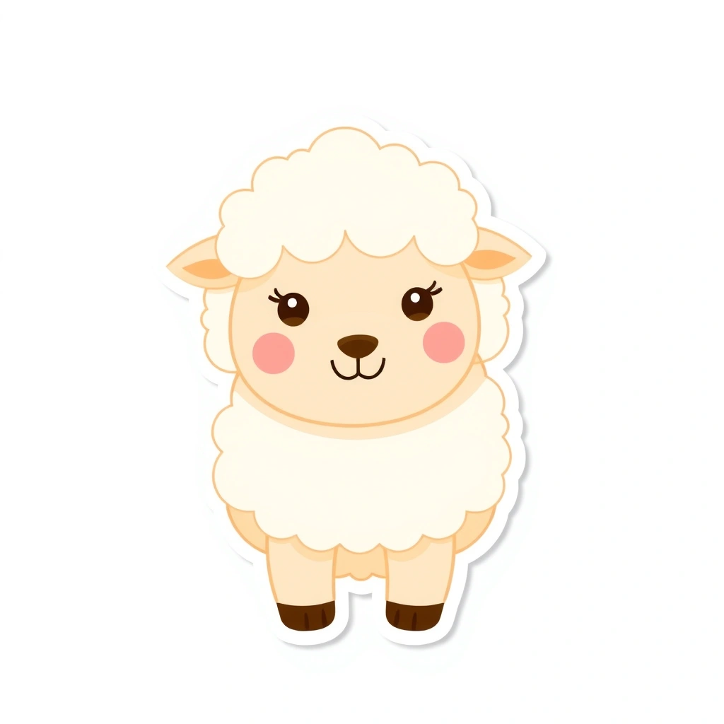 Owca — duży obrazek do wycięcia - Szablony - Dzień Zwierząt