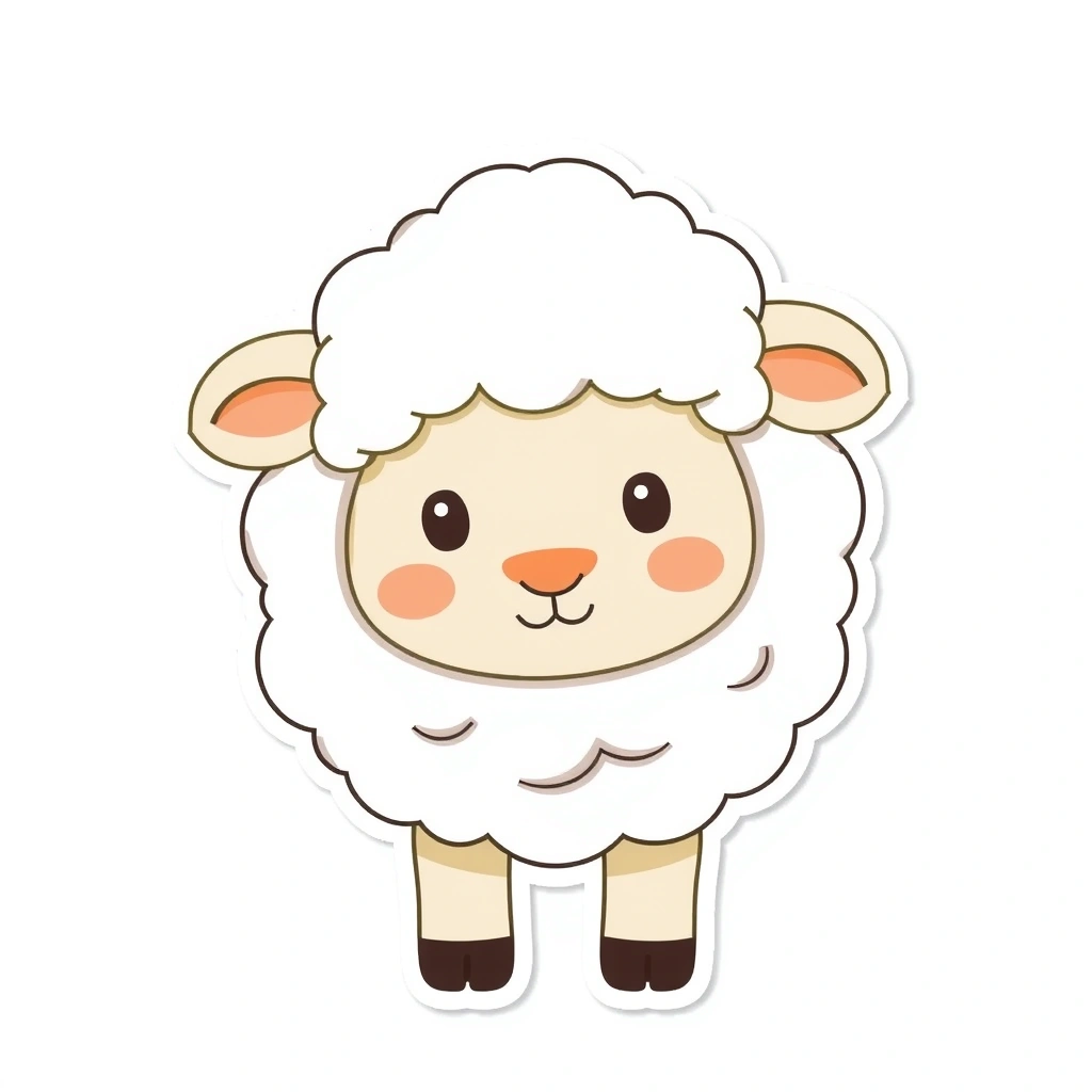 Owca — duży obrazek do wycięcia - Szablony - Dzień Zwierząt