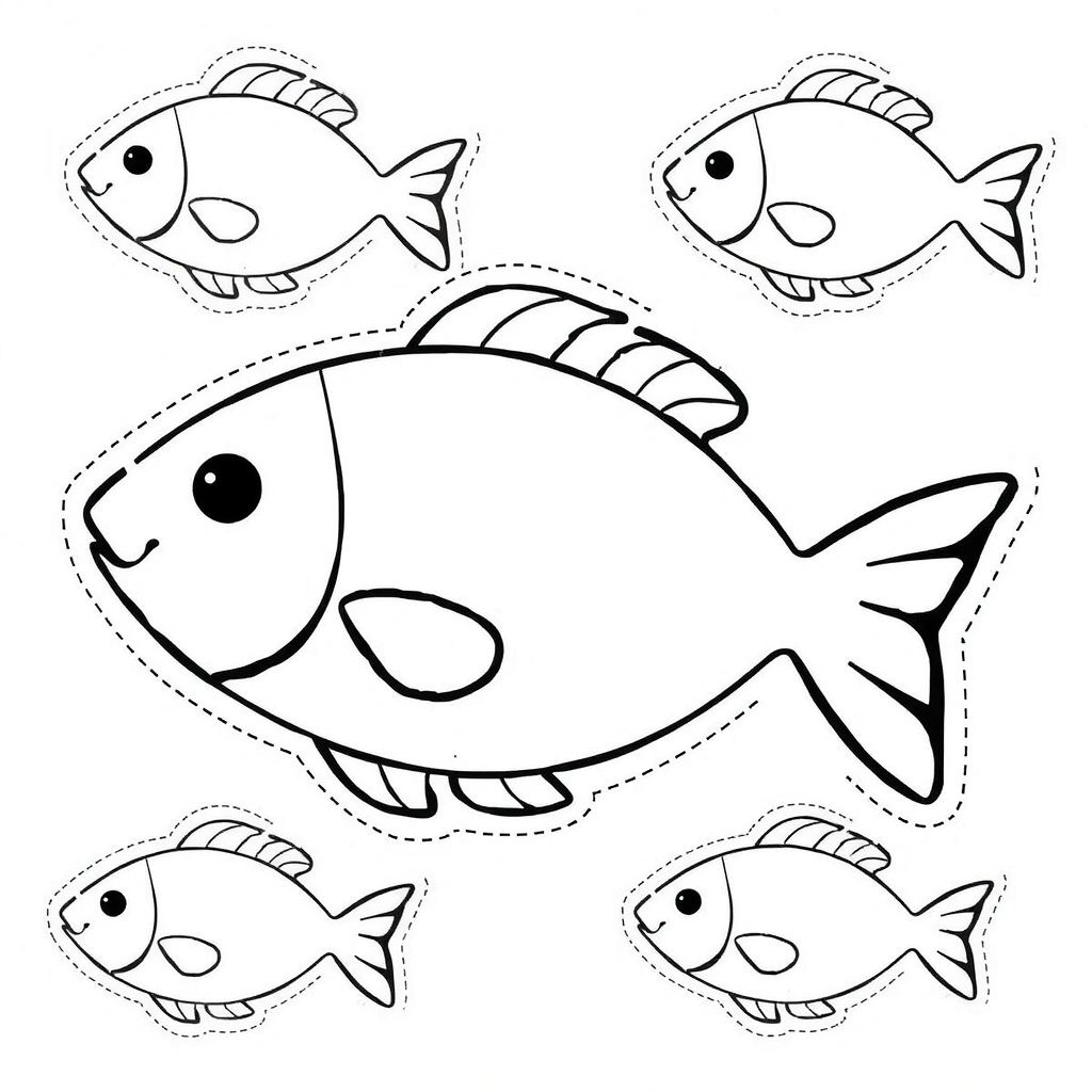 Szablon papierowej rybki — do wycięcia - Szablony - Dzień Ryby