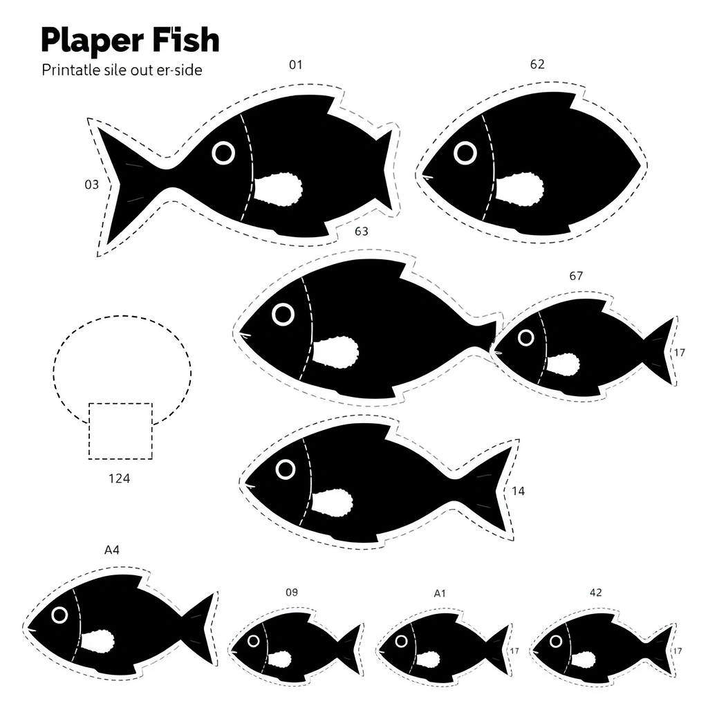 Szablon papierowej rybki — do wycięcia - Szablony - Dzień Ryby