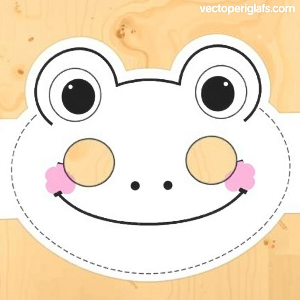 Szablon maski żabki - Szablony - Dzień Żaby