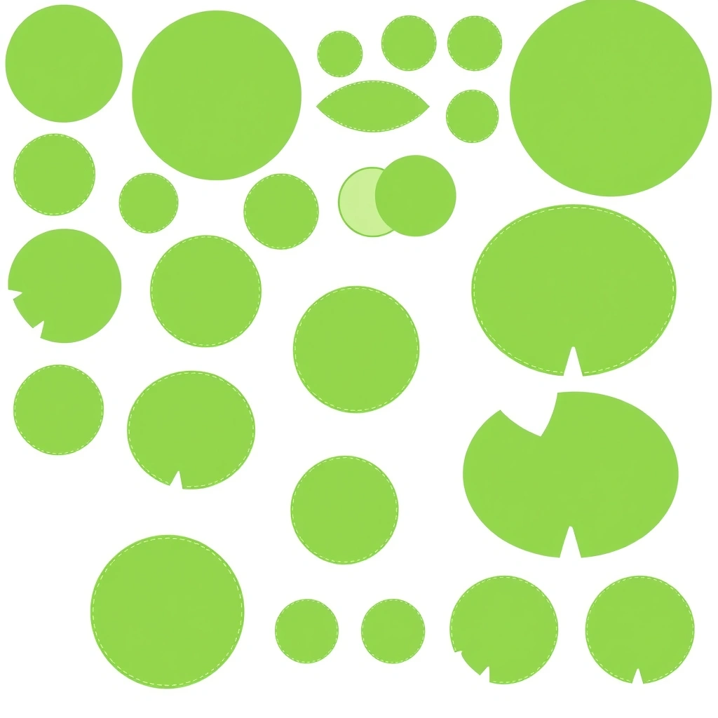 Szablony lilii (kółka) do wydruku - Szablony - Dzień Żaby