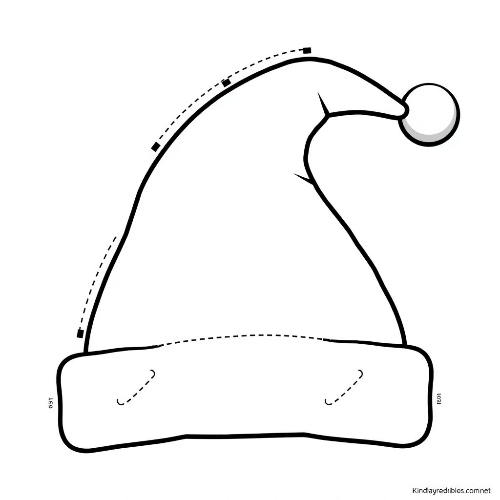 Szablon czapeczki mikołajowej - Szablony - Mikołajki