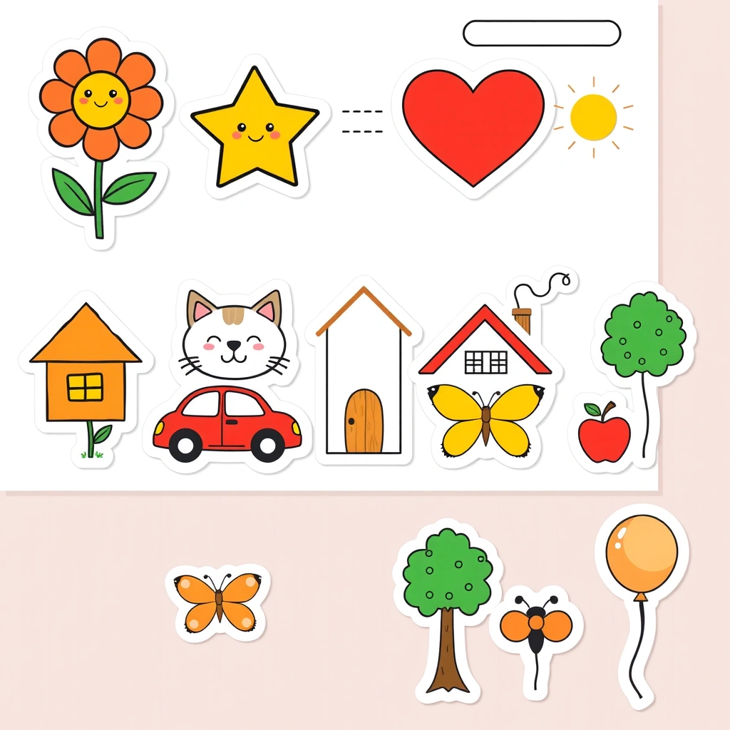 Arkusz naklejek - Szablony - Dzień Znaczka Pocztowego