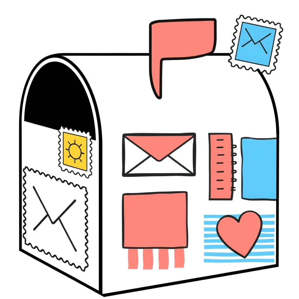 Dekoracje do skrzynki pocztowej (arkusz) - Szablony - Dzień Znaczka Pocztowego