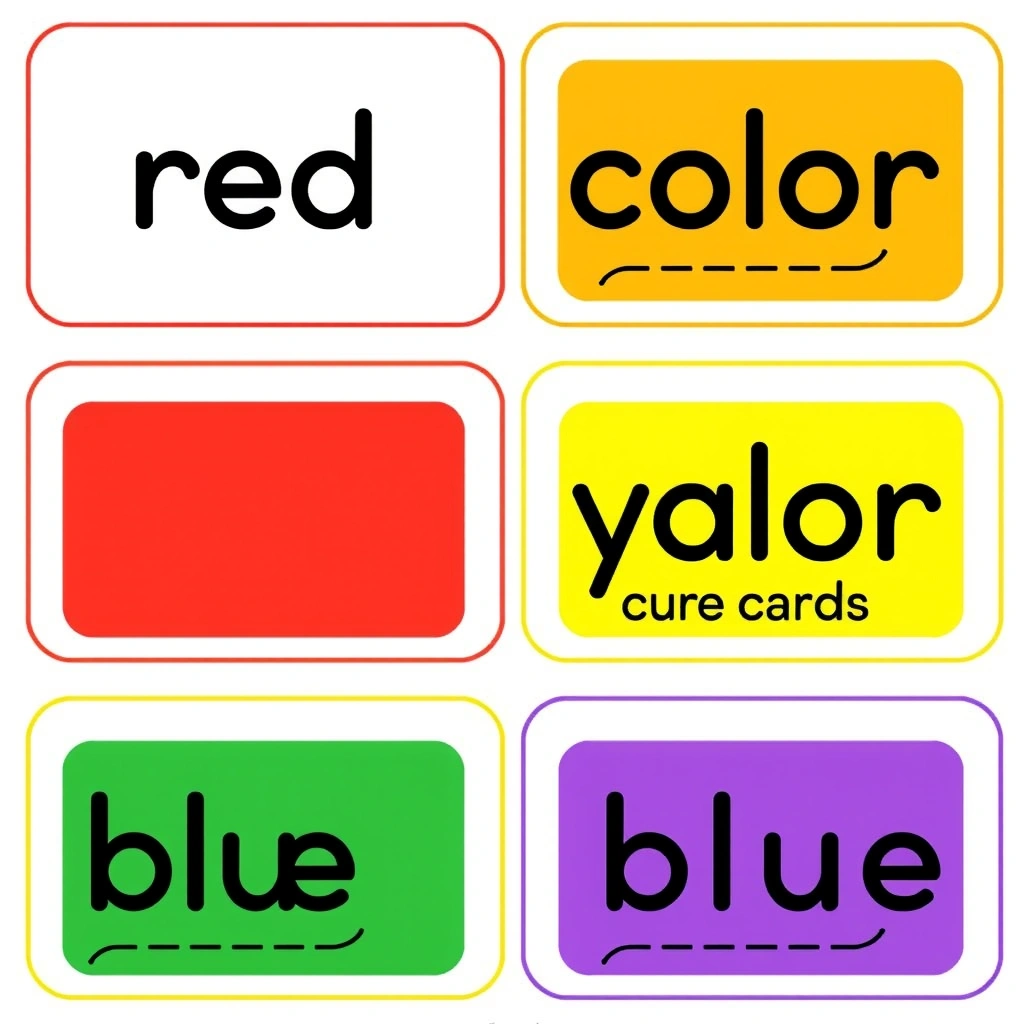 Karty z nazwami kolorów (do wydruku) - Szablony - Dzień Kredki