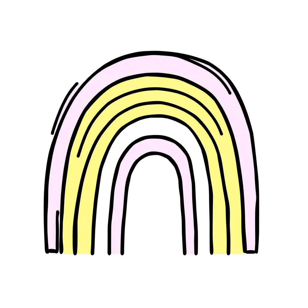 Szablon dużej tęczy (do wspólnej pracy) - Szablony - Dzień Kredki