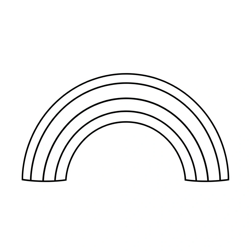 Szablon dużej tęczy (do wspólnej pracy) - Szablony - Dzień Kredki