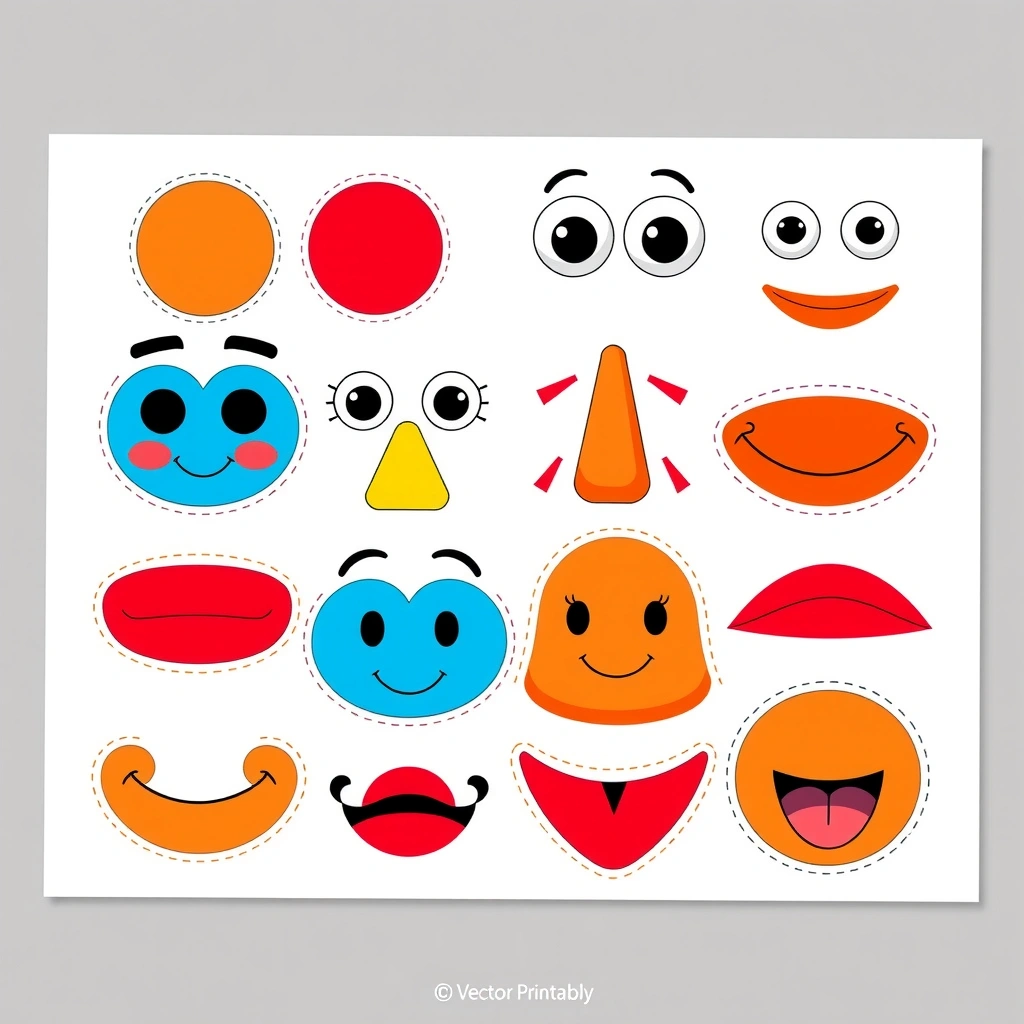 Arkusz dużych kształtów do wycięcia - Szablony - Prima Aprilis