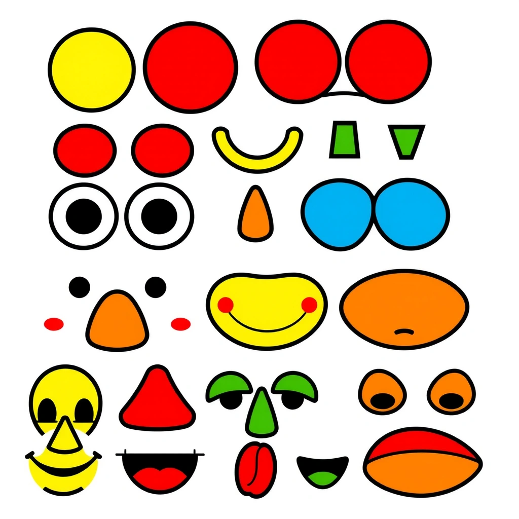 Arkusz dużych kształtów do wycięcia - Szablony - Prima Aprilis