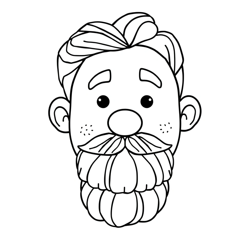 Kolorowanka — głowa pacynki - Kolorowanki - Dzień Postaci z Bajek (alt)