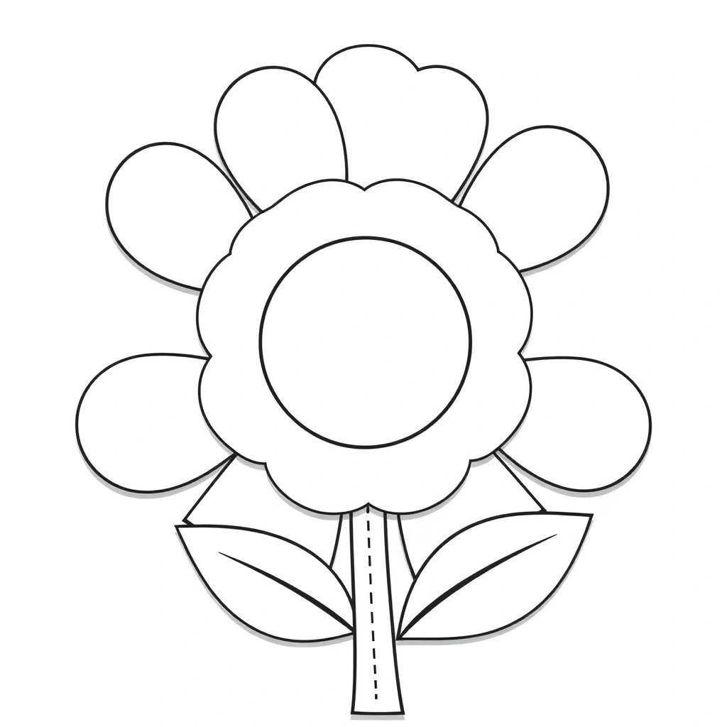 Szablon papierowego kwiata - Szablony - Dzień Kobiet