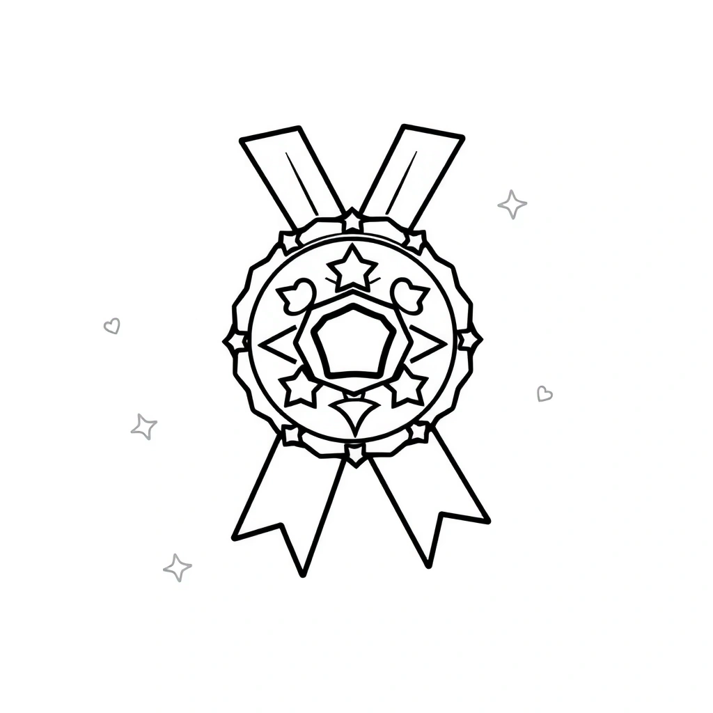 Kolorowanka: Medal - Kolorowanki - Dzień Mężczyzn