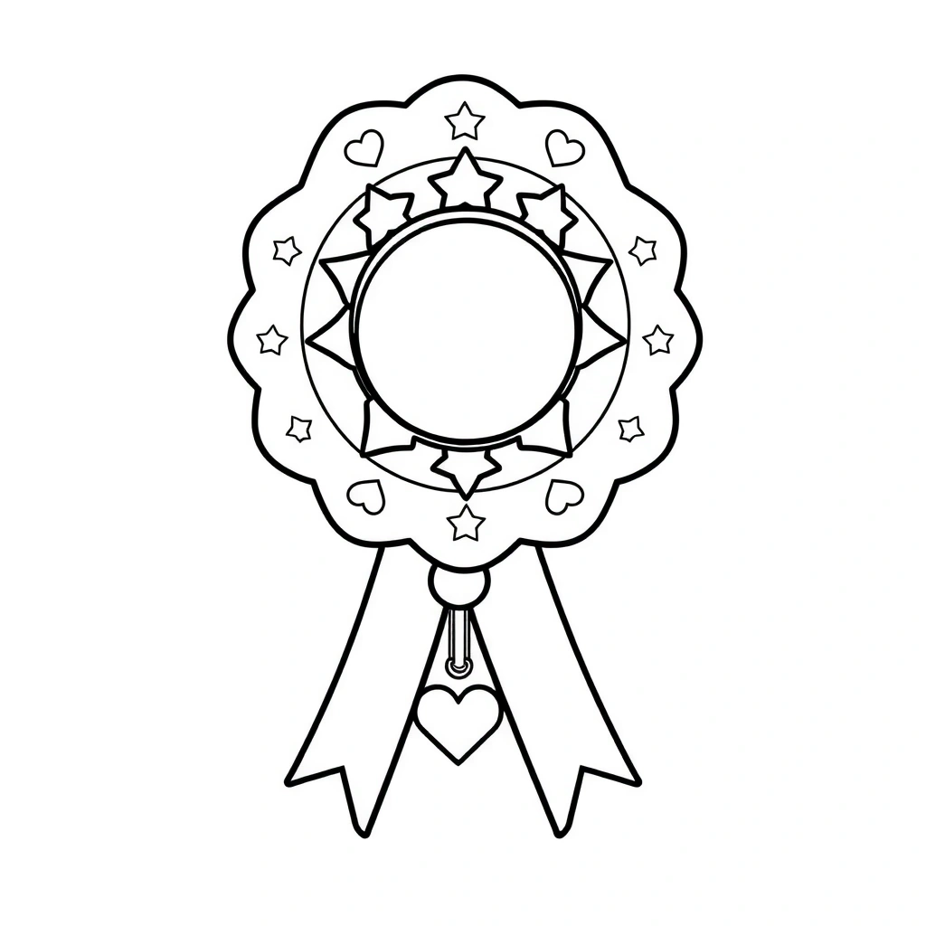 Kolorowanka: Medal - Kolorowanki - Dzień Mężczyzn