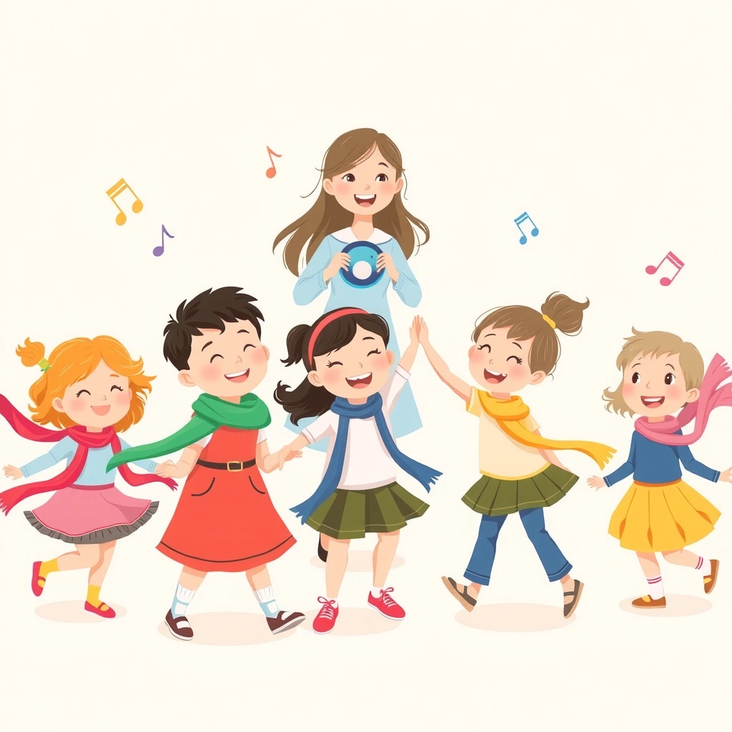 Stacja 4 — Taniec z chustami i wstążkami (ilustracja) - Materiały - Dzień Mężczyzn