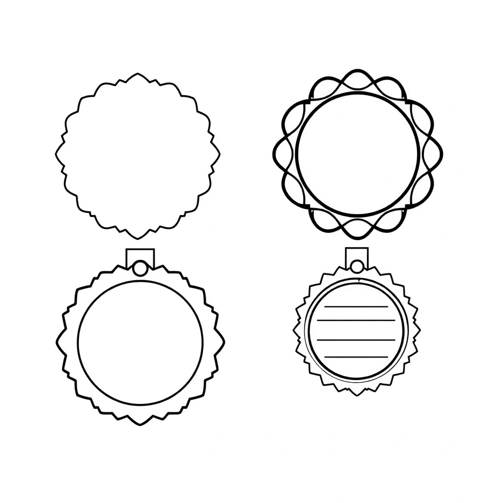 Szablon medalu do druku (blank) - Szablony - Dzień Mężczyzn