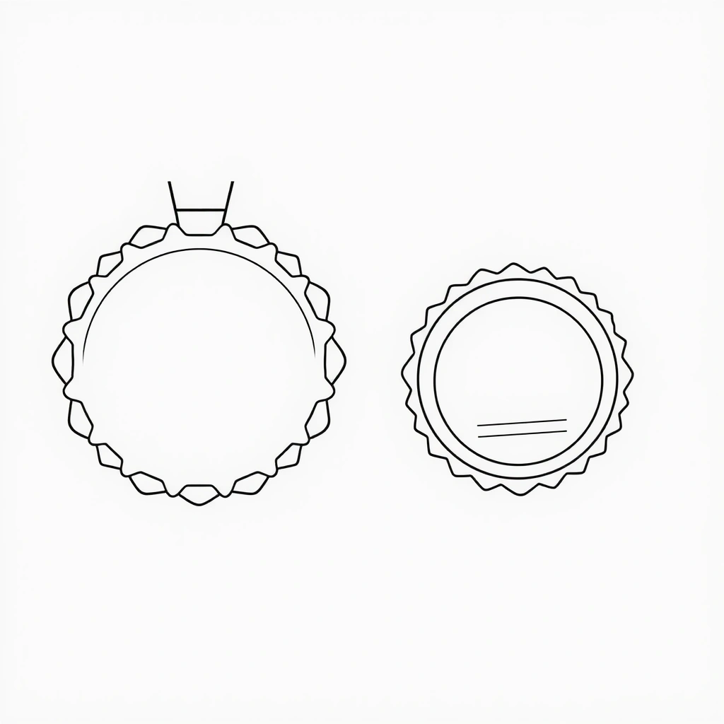 Szablon medalu do druku (blank) - Szablony - Dzień Mężczyzn