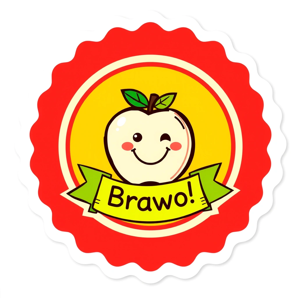 Naklejki/medale 'Brawo uczestnik!' - Szablony - Dzień Zdrowego Jedzenia