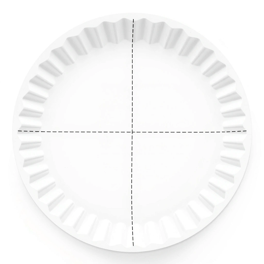 Szablon papierowego talerzyka do wycięcia - Szablony - Dzień Zdrowego Jedzenia