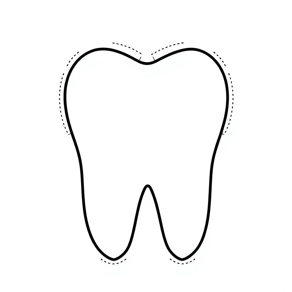 Szablon dużego zęba do wycięcia - Szablony - Dzień Dentysty
